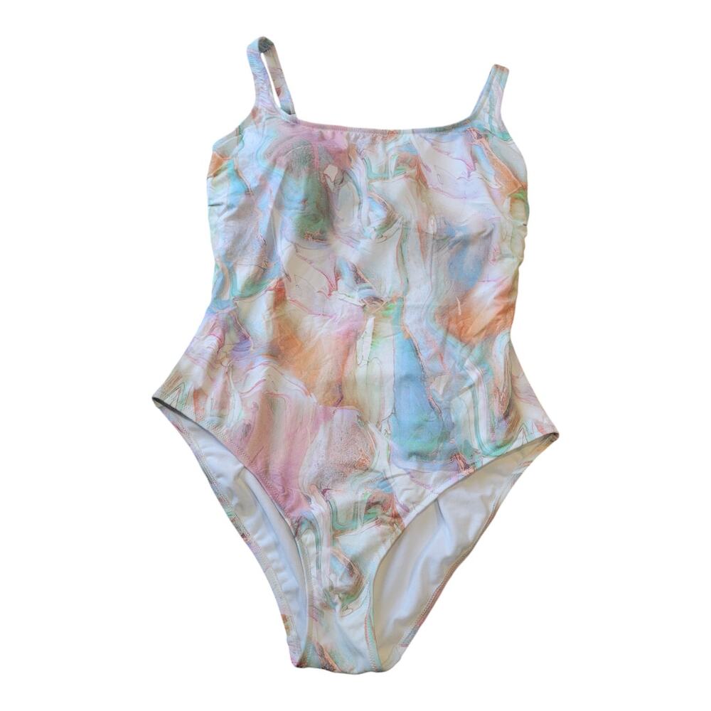 Calme by Johnny Was Tye Dye One Piece Swimsuit Size XXL New $158